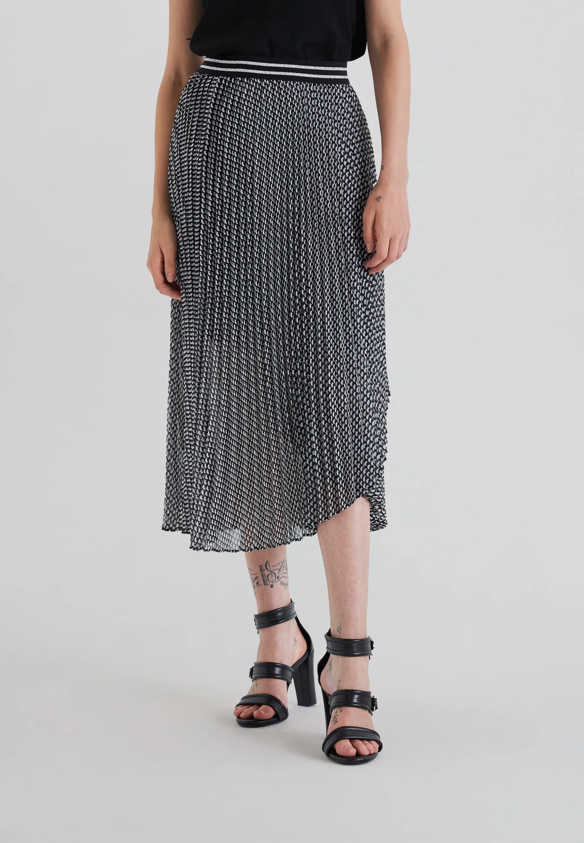 Pleated Midi Skirt