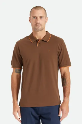 Proper S/S Polo Knit - Desert Palm/Burnt Orange