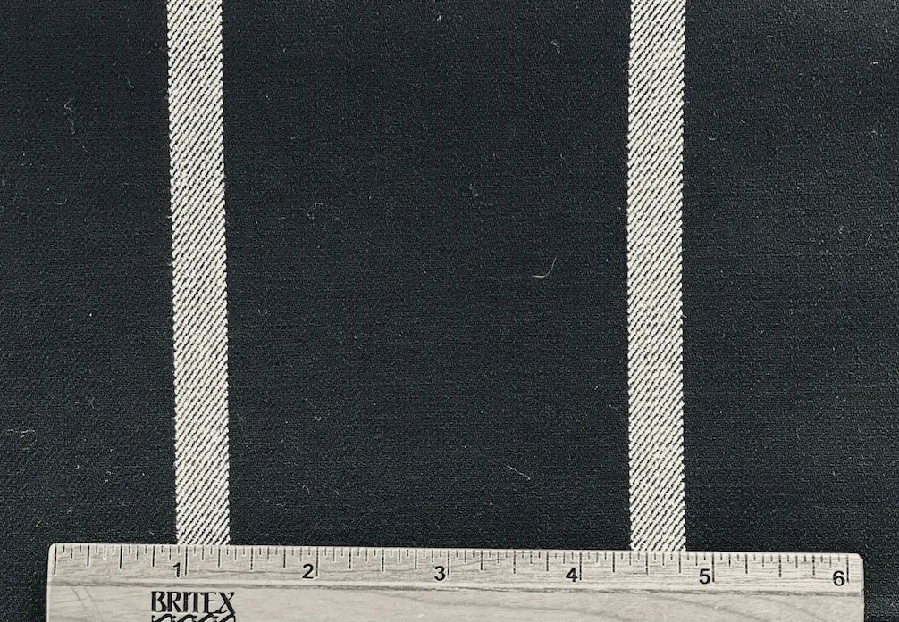 Reversible Striped Stretch Double-Faced Wool Coating (Made in Italy)