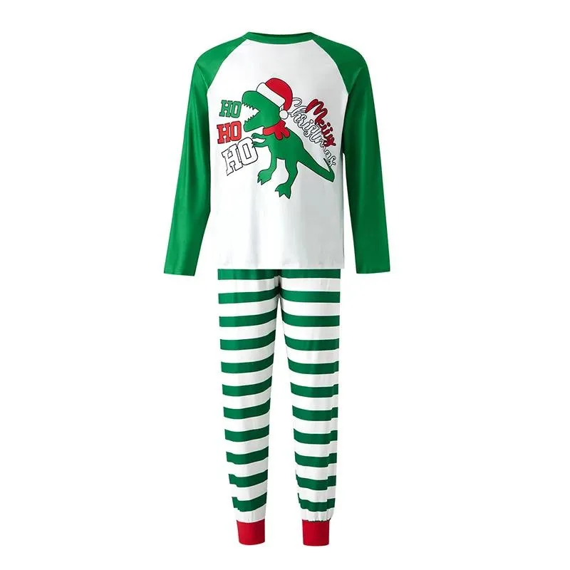 Santa Dinosaur Family Matching Pajamas Set