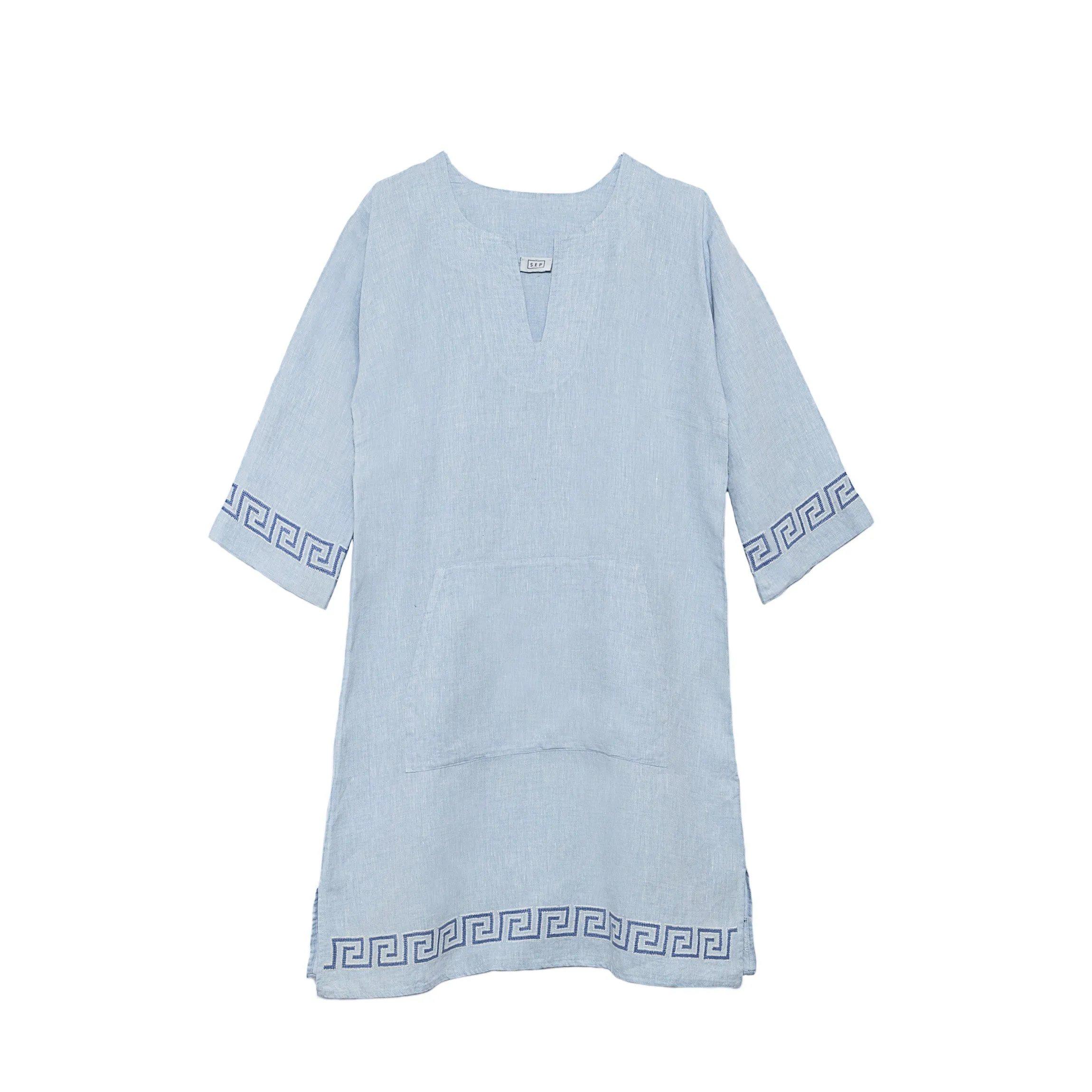 SHORT LINEN TUNIC DRESS GRECA