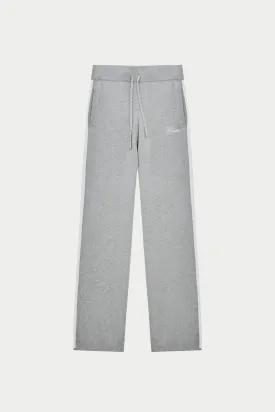 SIDE STRIPE KNITTED JOGGER - GREY MARL