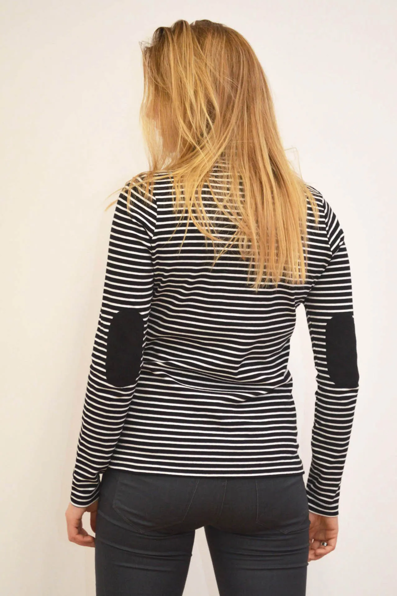 Striped Polo Neck Top