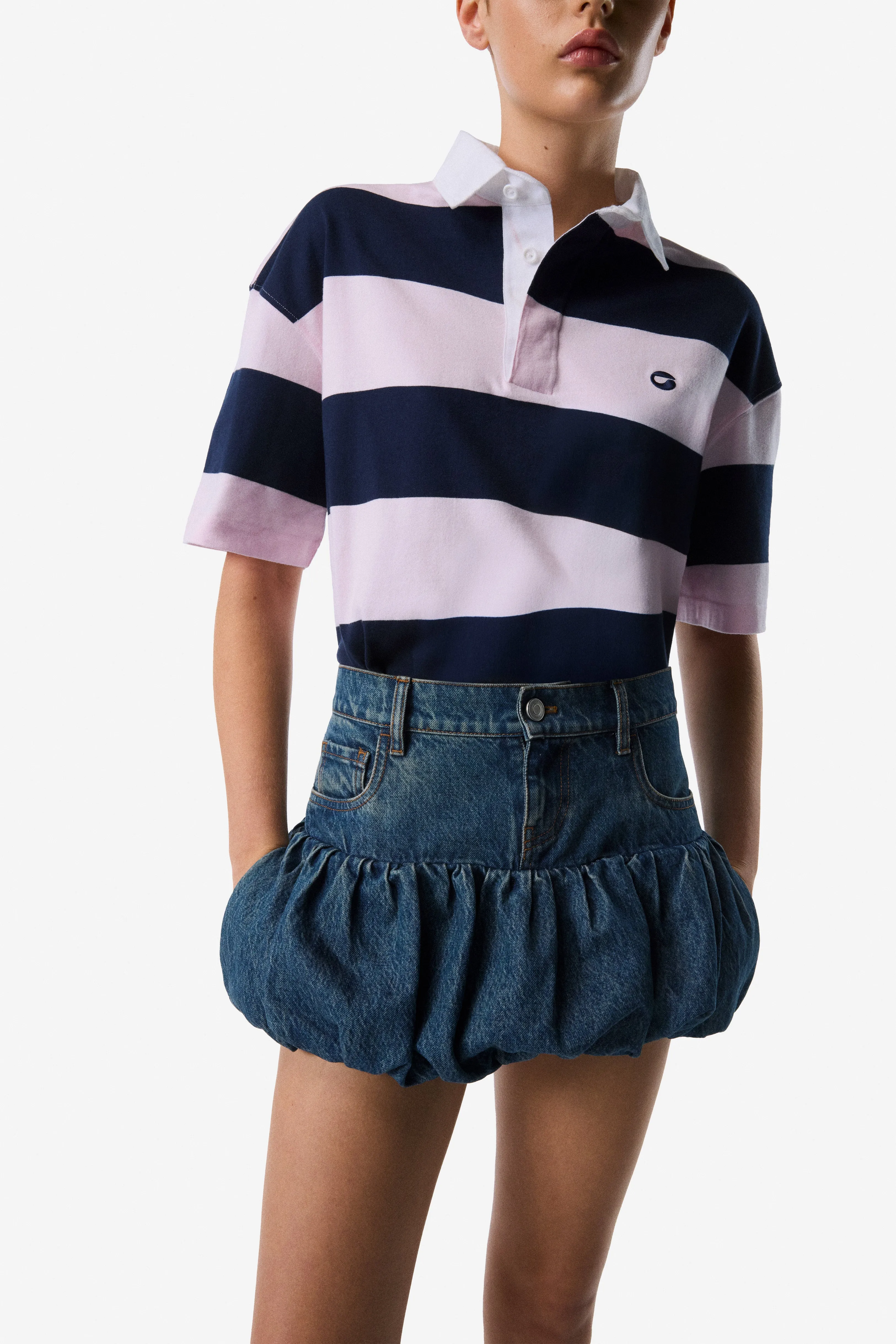 Striped Polo Top