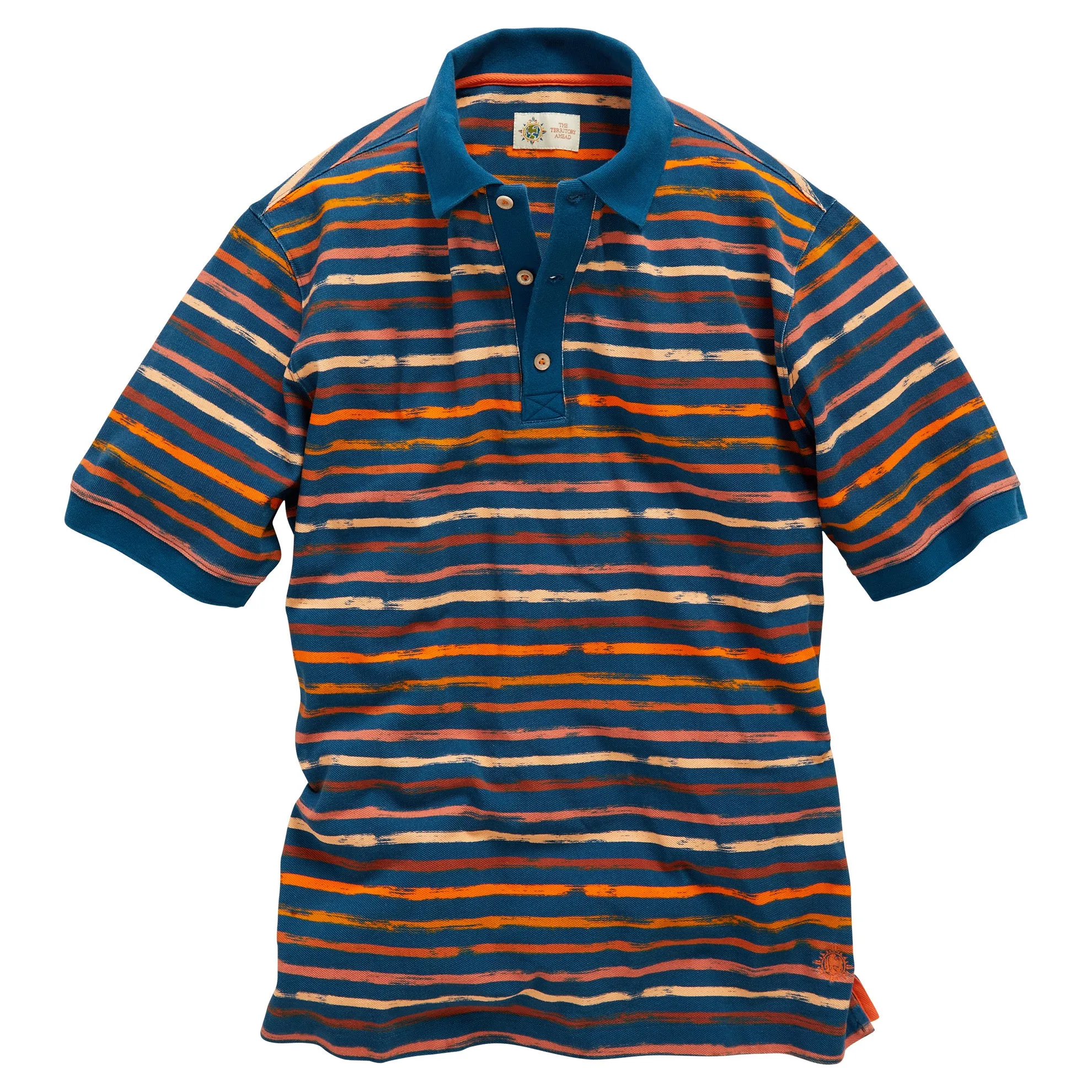 Taormina Striped Pique Polo - Tall