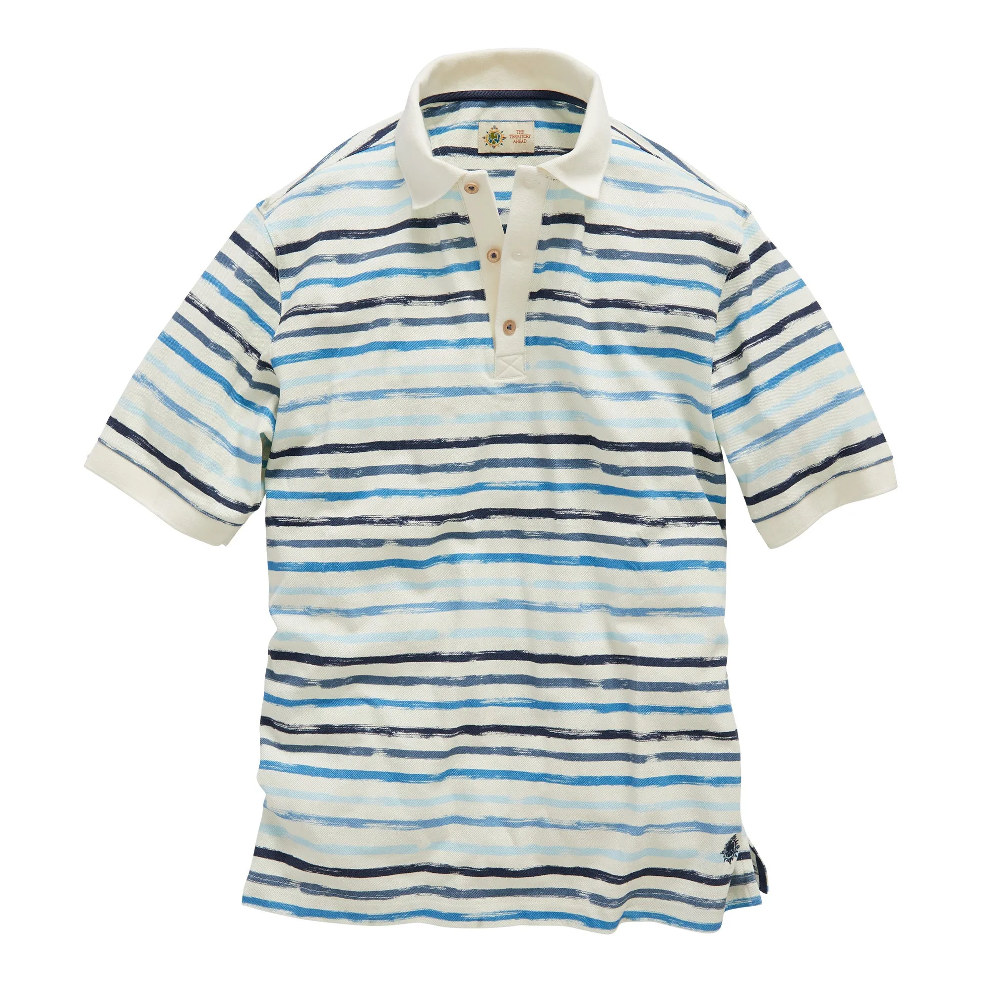 Taormina Striped Pique Polo - Tall