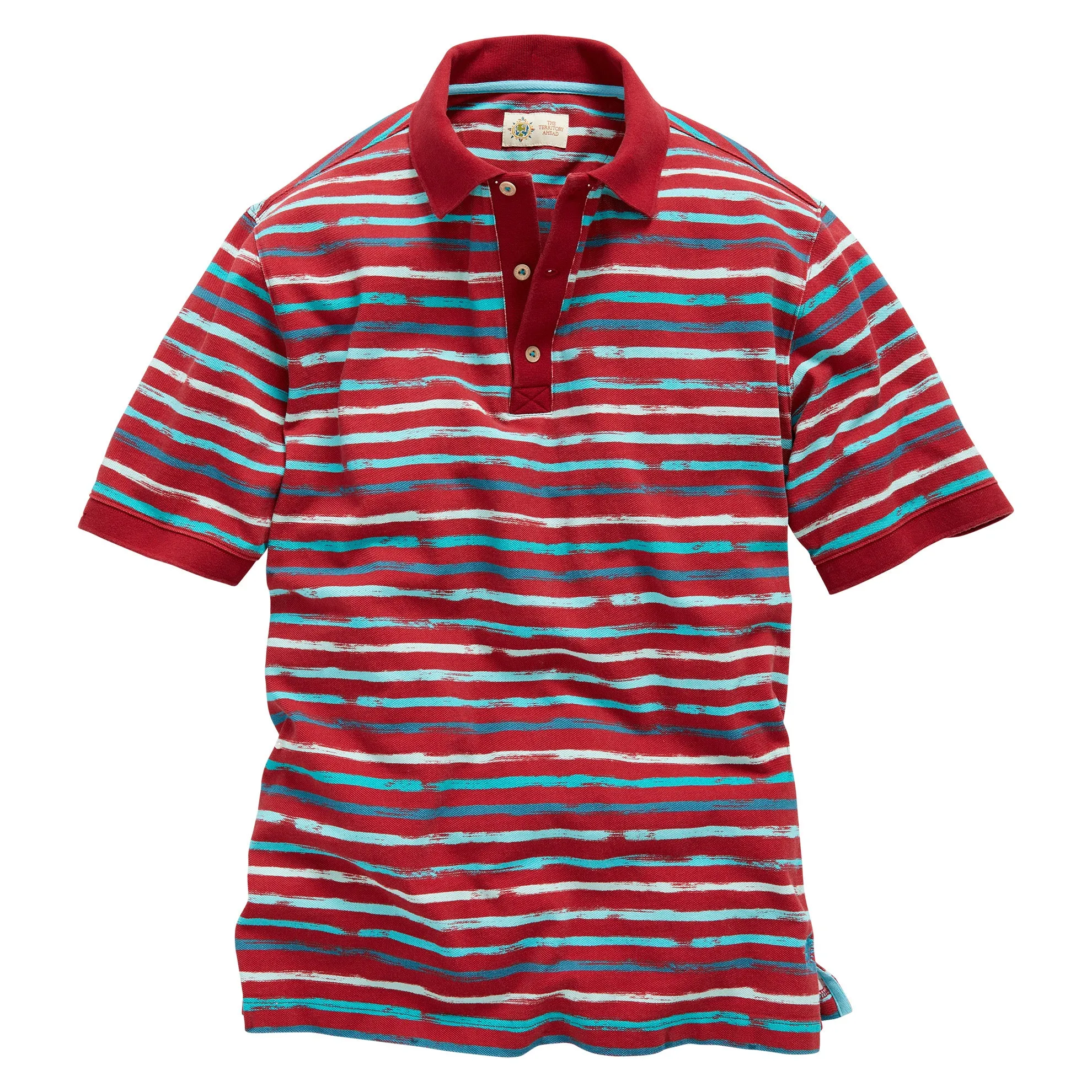 Taormina Striped Pique Polo - Tall