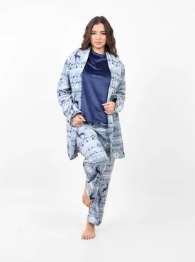 The Pjs Robe 3 Piece Set - Grey