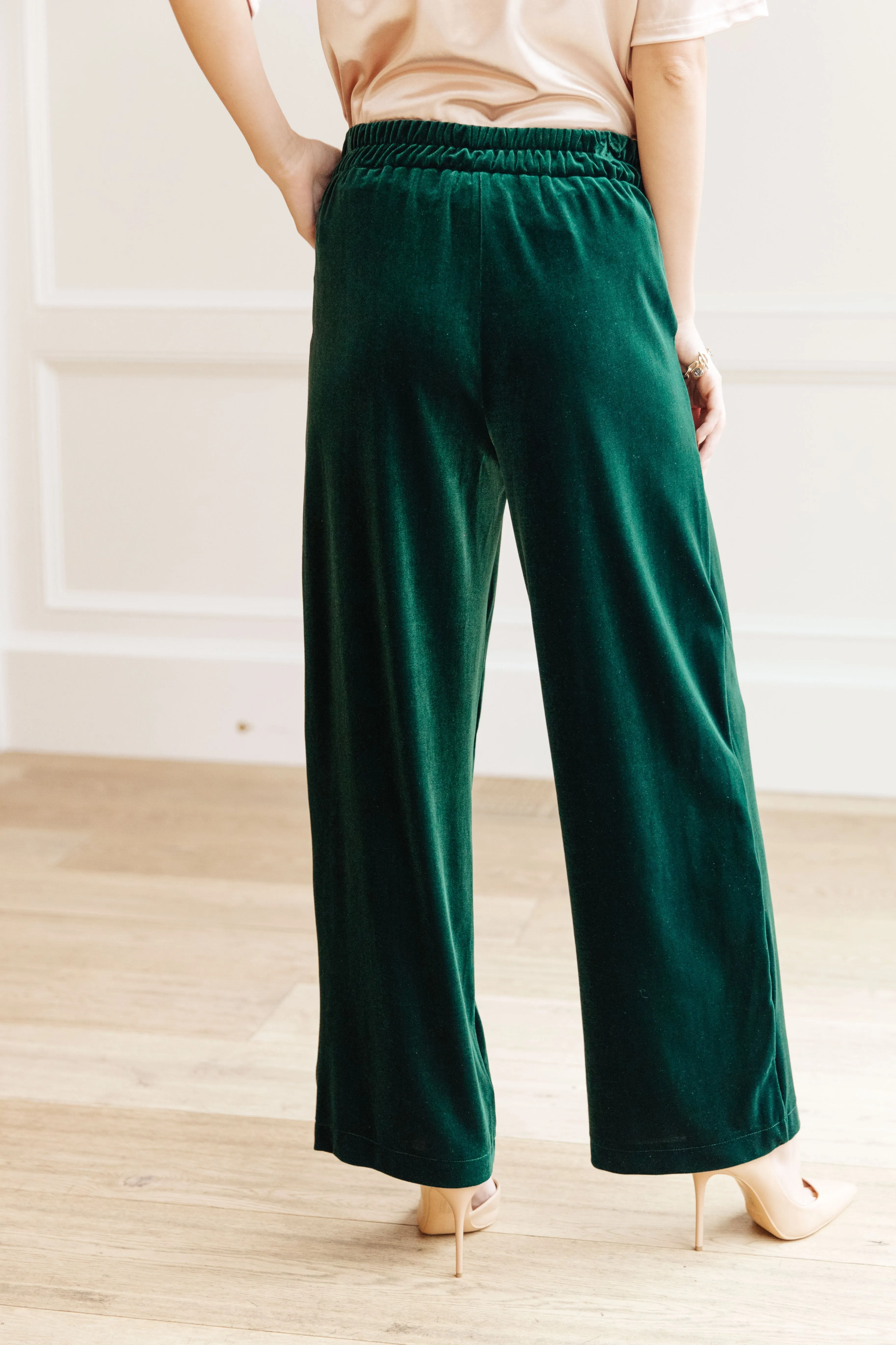 Velvet Elvis Wide Leg Velvet Pants - Very J