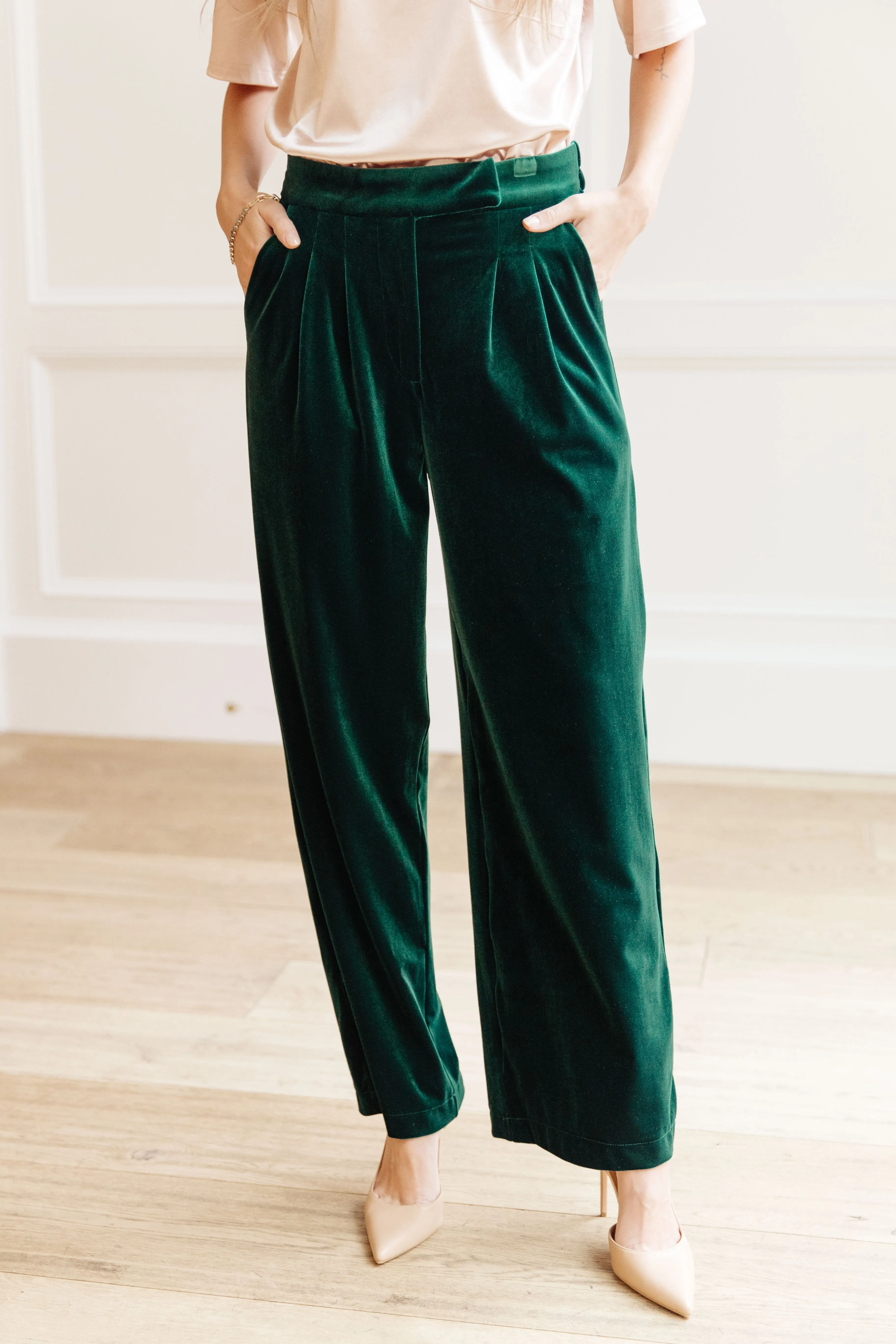 Velvet Elvis Wide Leg Velvet Pants