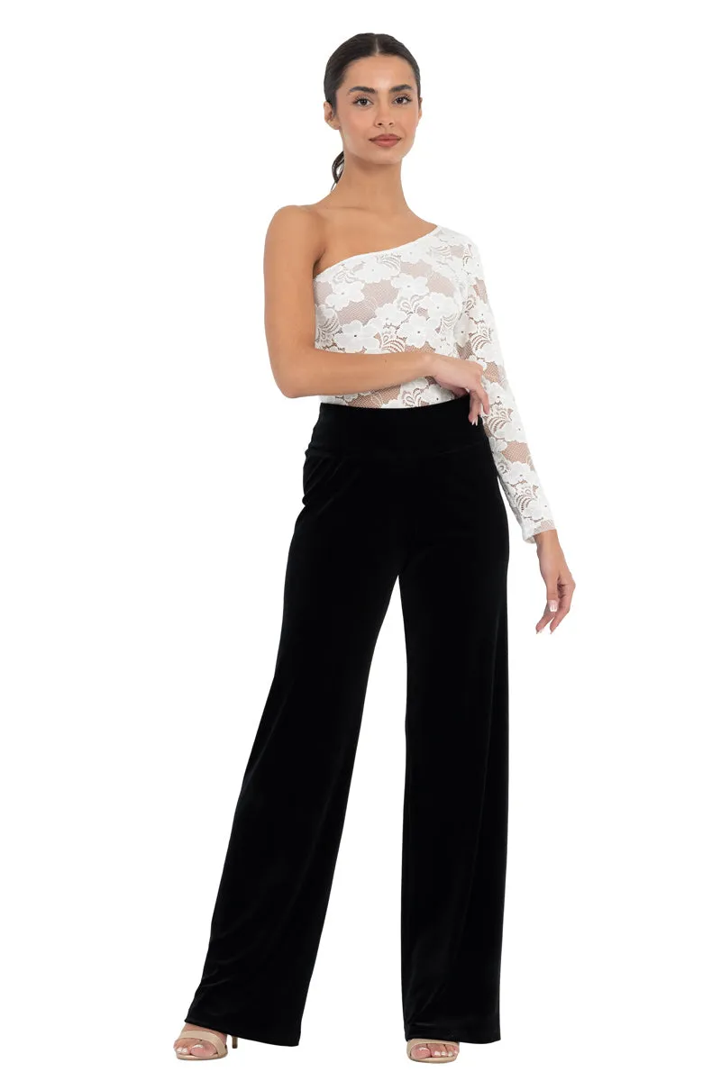 Velvet Wide Leg Pants