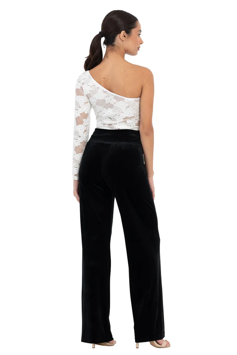 Velvet Wide Leg Pants