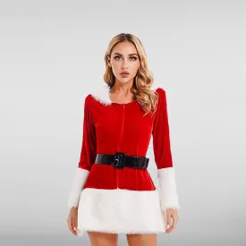 Women Christmas Mrs Santa Claus Coat