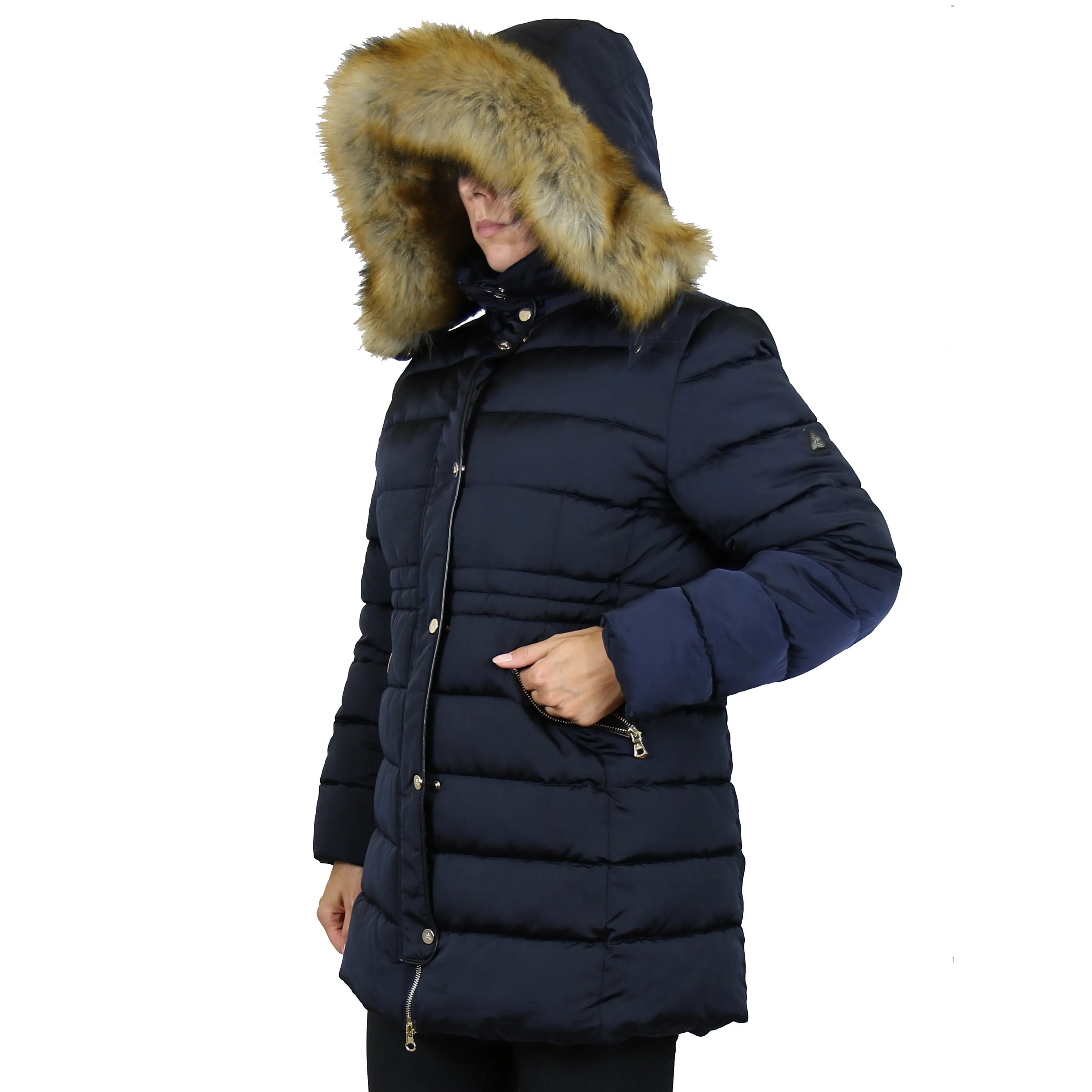 Women's Heavyweight Parka Jacket with Detachable Faux Fur Hood