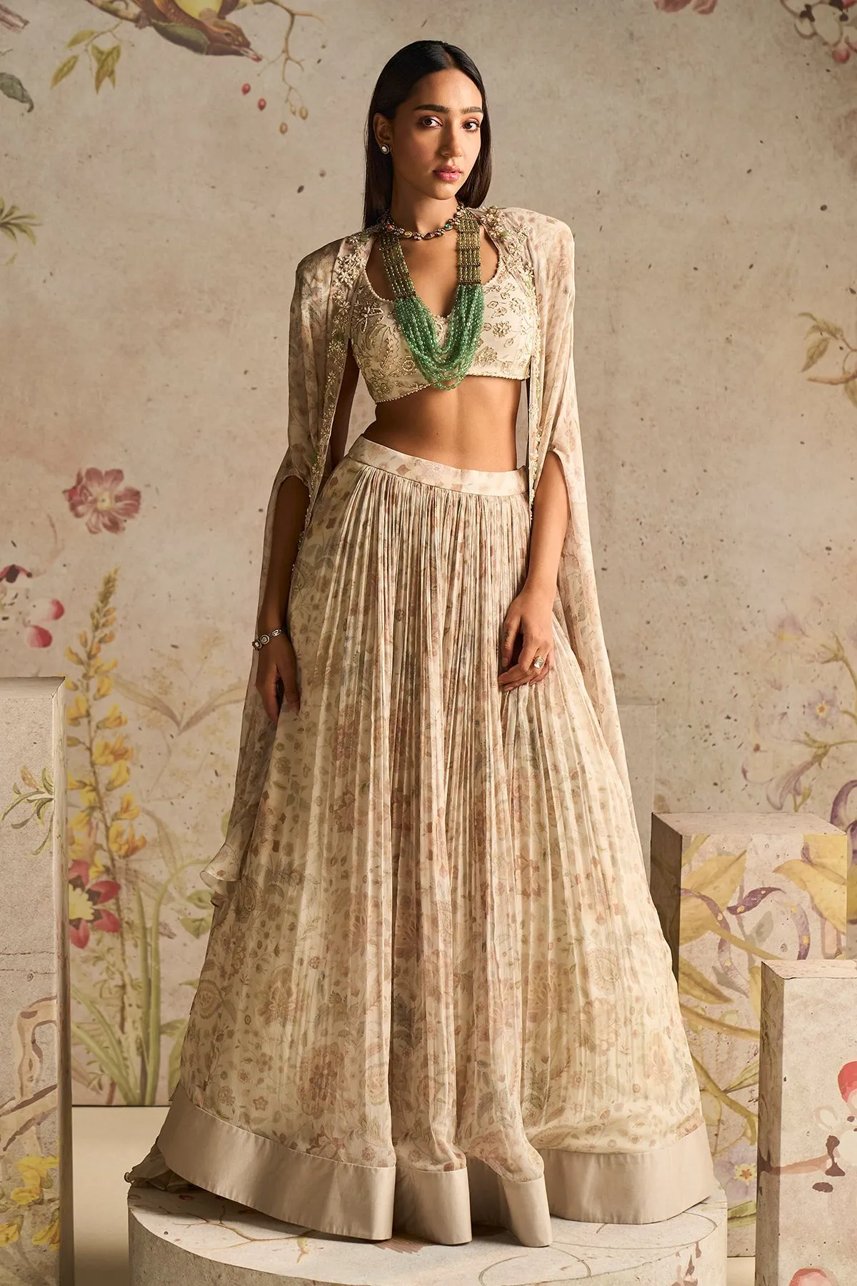 ZEST CAPE LEHENGA SET